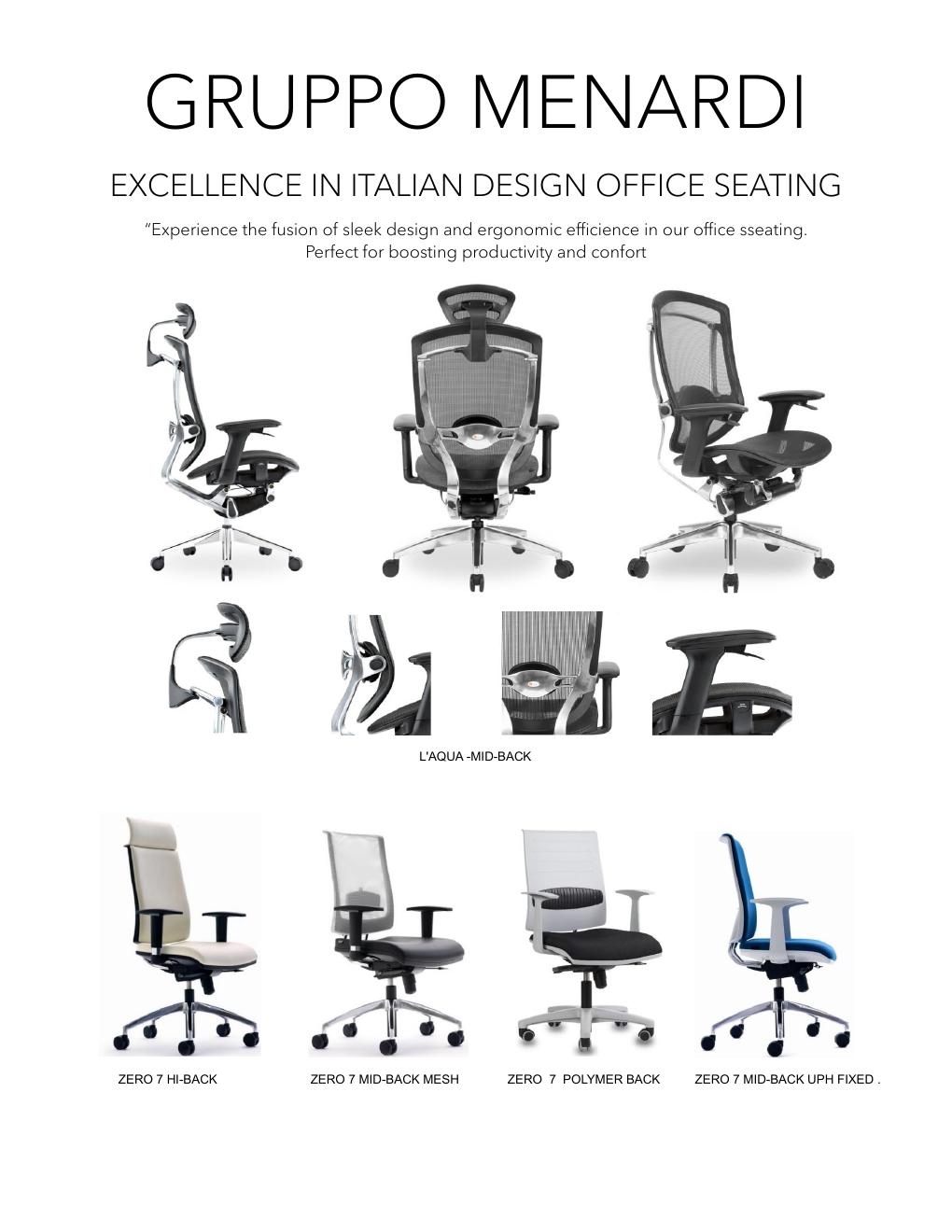 Excellence in Italian Office Seating — cover